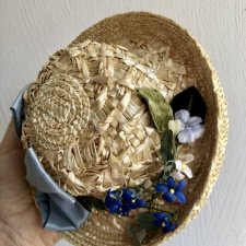 Шляпка из натуральной соломки