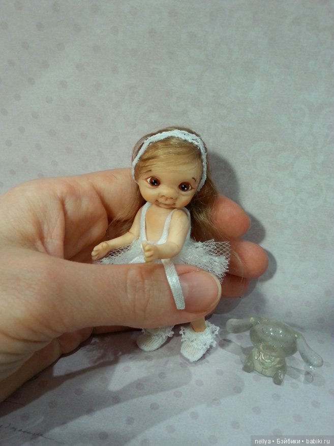 Балеринка. Мини кукла — Авторские миниатюрные куклы: лепка (фото 6)