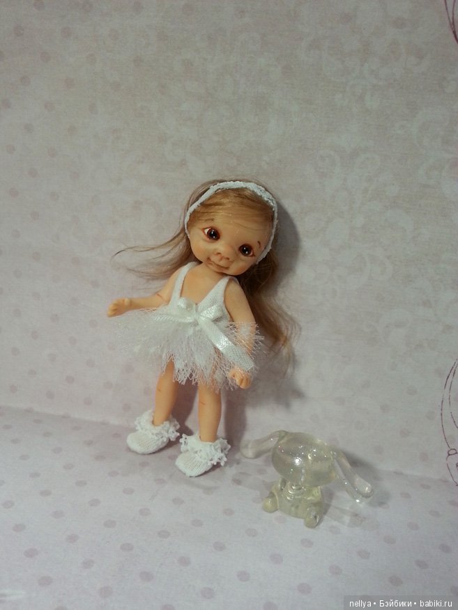 Балеринка. Мини кукла — Авторские миниатюрные куклы: лепка (фото 2)