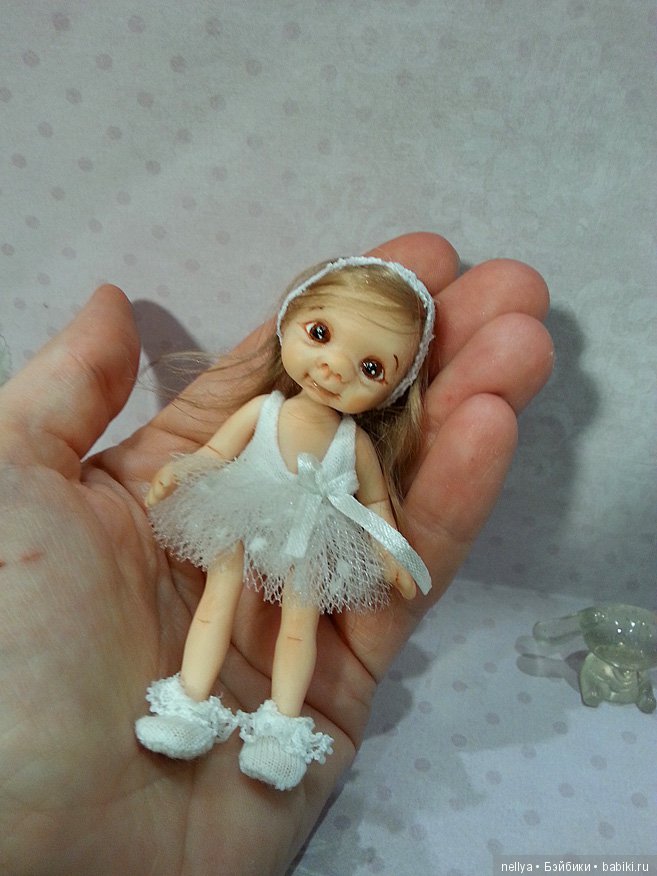 Балеринка. Мини кукла — Авторские миниатюрные куклы: лепка (фото 8)