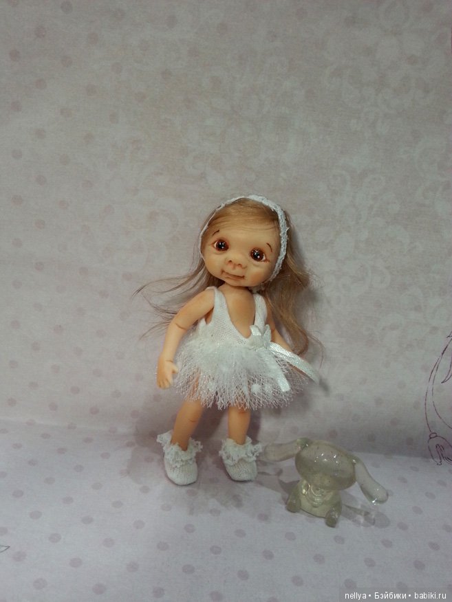 Балеринка. Мини кукла — Авторские миниатюрные куклы: лепка (фото 3)
