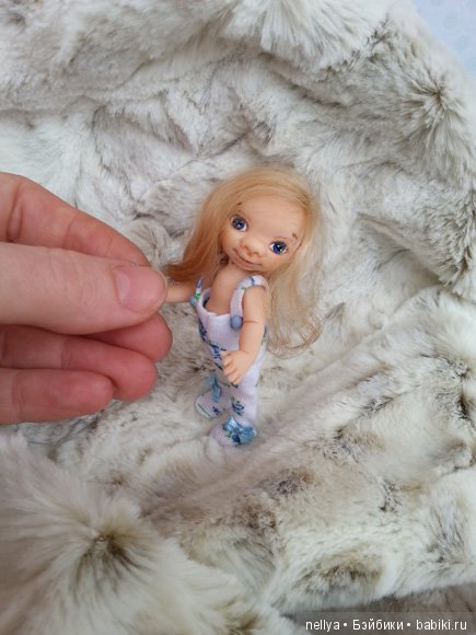 Малюточка. Мини кукла — Авторские миниатюрные куклы: лепка (фото 7)