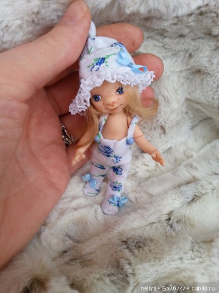 Малюточка. Мини кукла — Авторские миниатюрные куклы: лепка (фото 8)