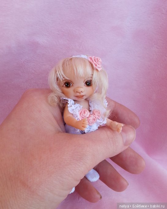 Полиночка. Мини кукла — Авторские миниатюрные куклы: лепка (фото 6)