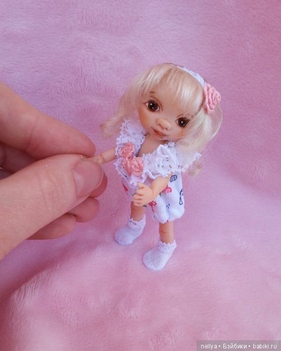 Полиночка. Мини кукла — Авторские миниатюрные куклы: лепка (фото 7)