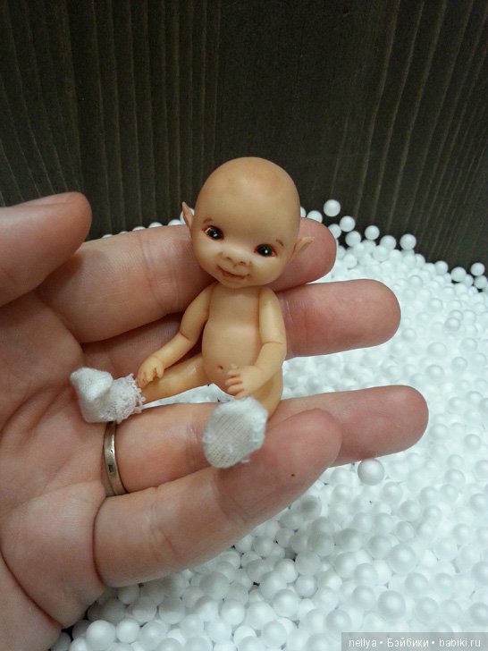 Пузырик. Мини кукла — Авторские миниатюрные куклы: лепка (фото 9)