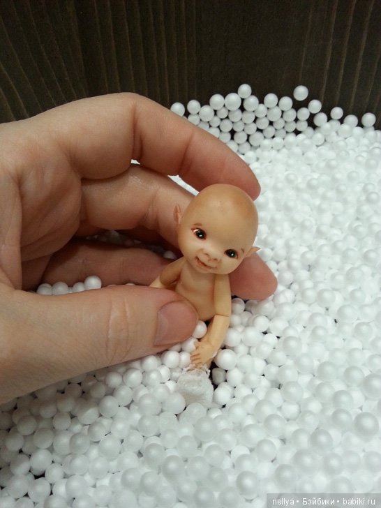 Пузырик. Мини кукла — Авторские миниатюрные куклы: лепка (фото 8)