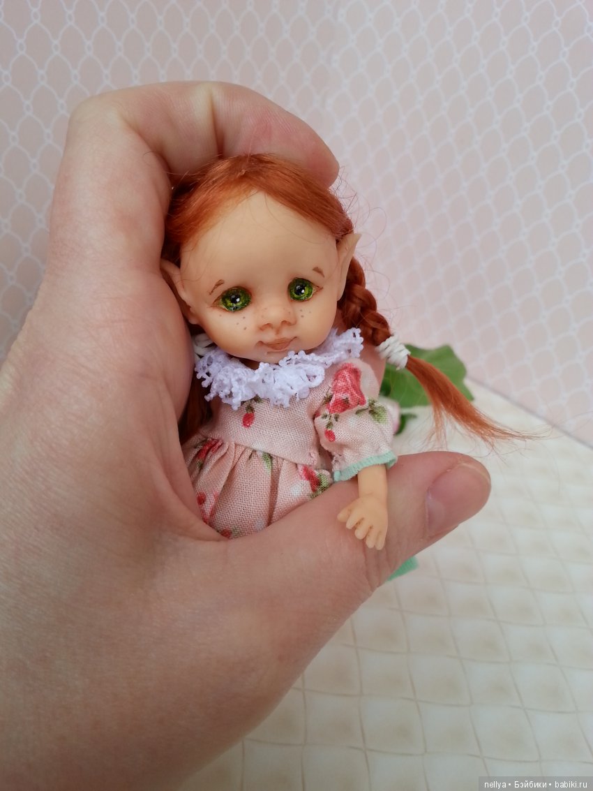 Мини кукла Веснушка — Авторские миниатюрные куклы: лепка (фото 3)