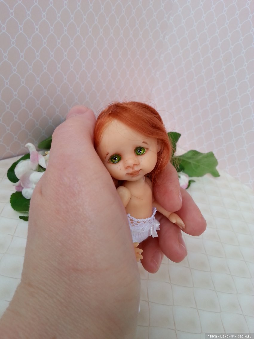 Мини кукла Веснушка — Авторские миниатюрные куклы: лепка (фото 9)