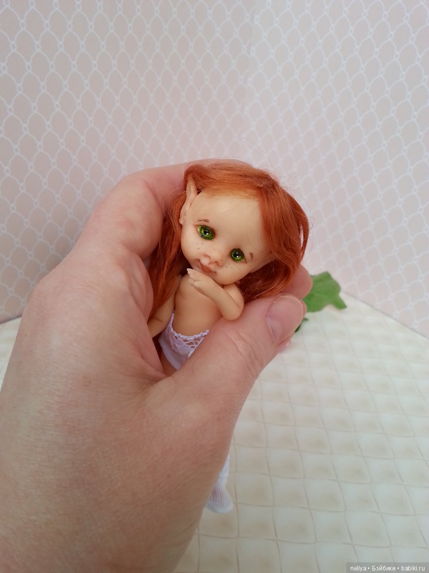 Мини кукла Веснушка — Авторские миниатюрные куклы: лепка (фото 7)
