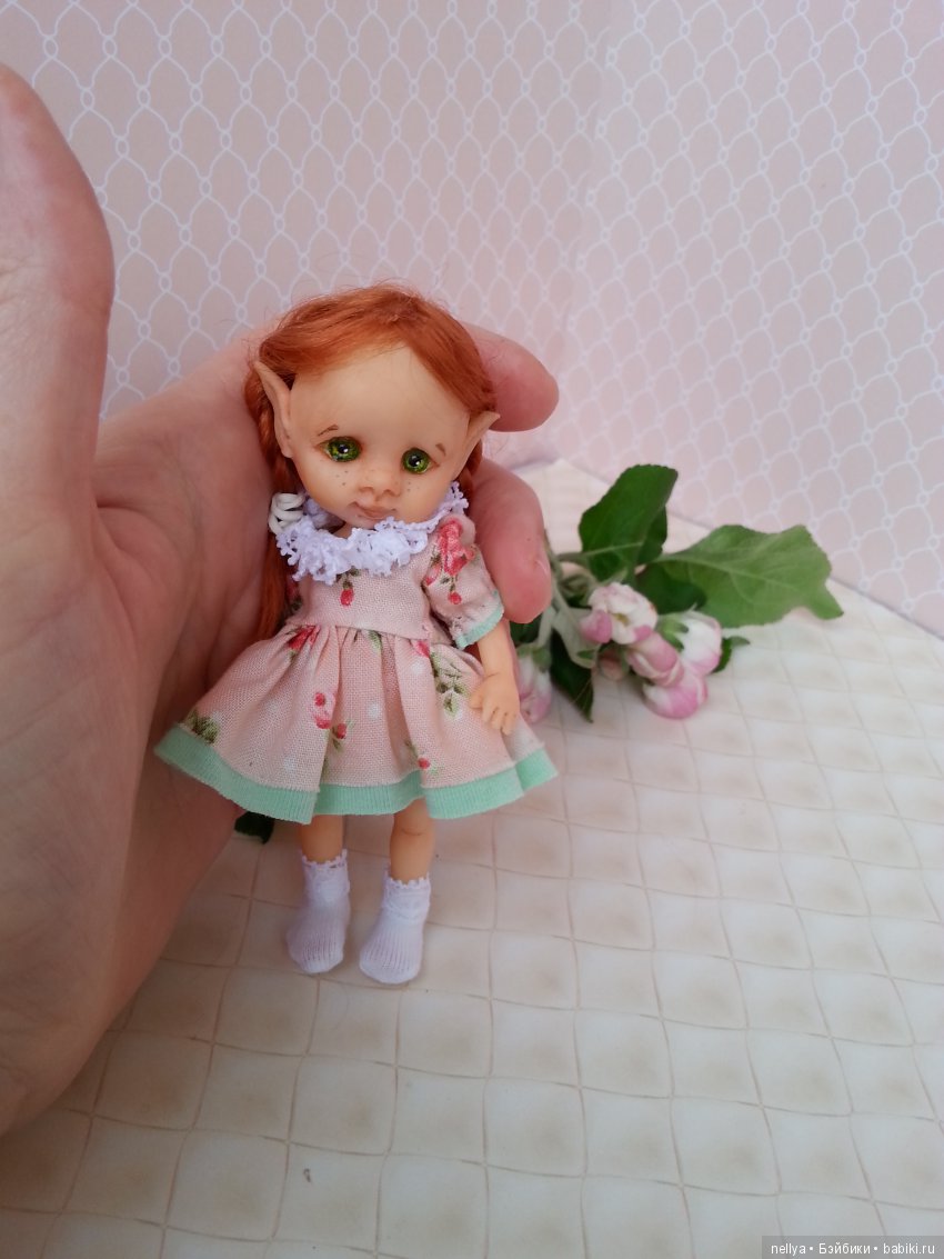 Мини кукла Веснушка — Авторские миниатюрные куклы: лепка (фото 4)