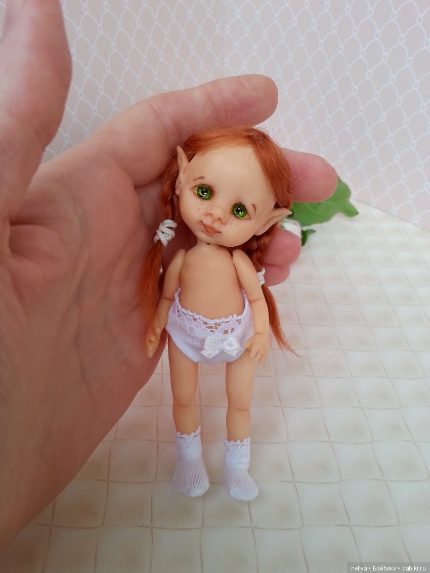 Мини кукла Веснушка — Авторские миниатюрные куклы: лепка (фото 5)
