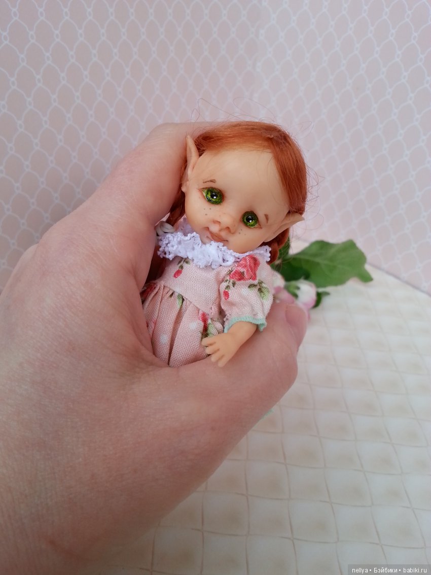 Мини кукла Веснушка — Авторские миниатюрные куклы: лепка (фото 2)