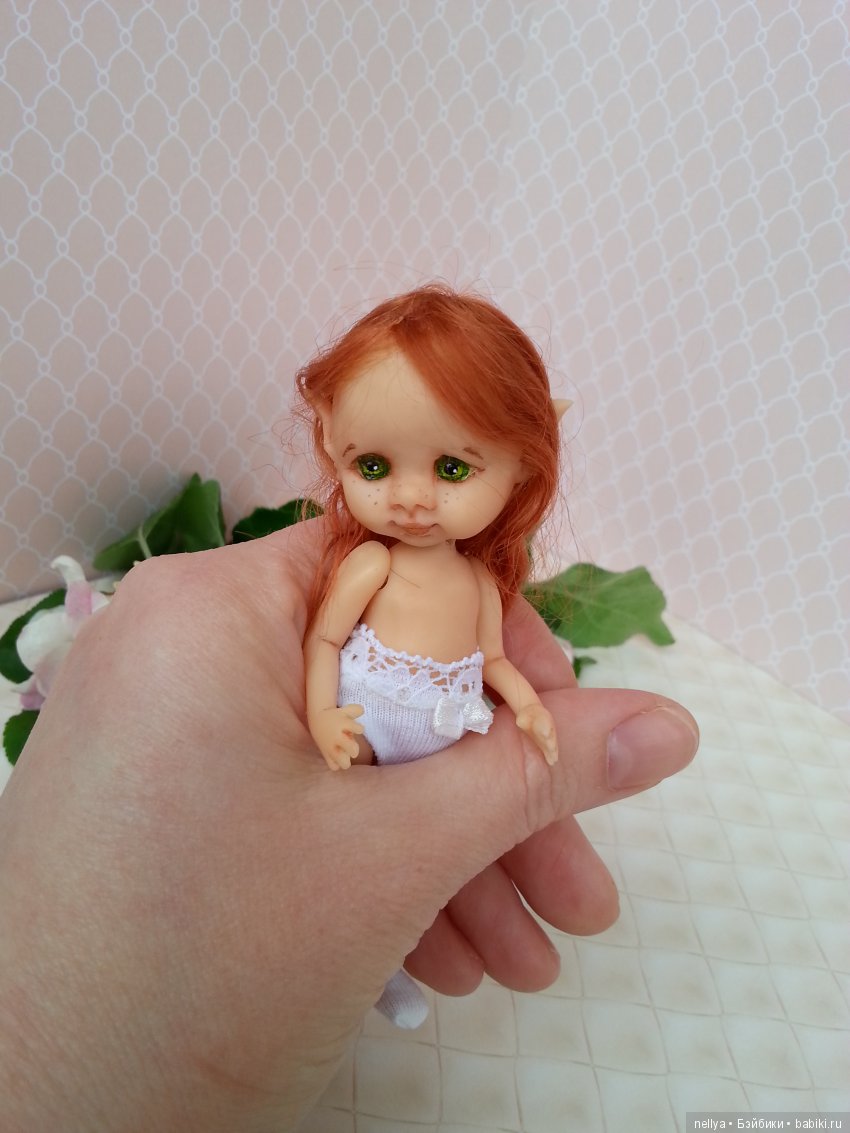 Мини кукла Веснушка — Авторские миниатюрные куклы: лепка (фото 8)
