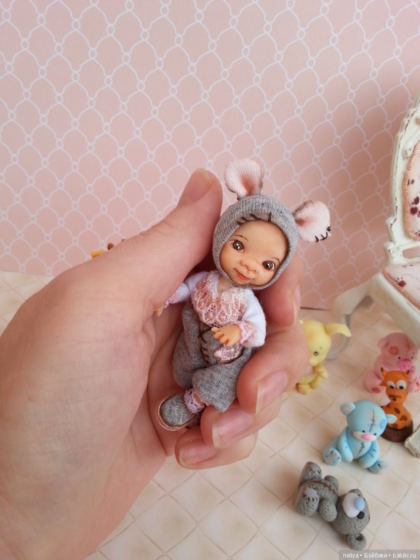 Мышультик — Авторские миниатюрные куклы: лепка (фото 3)