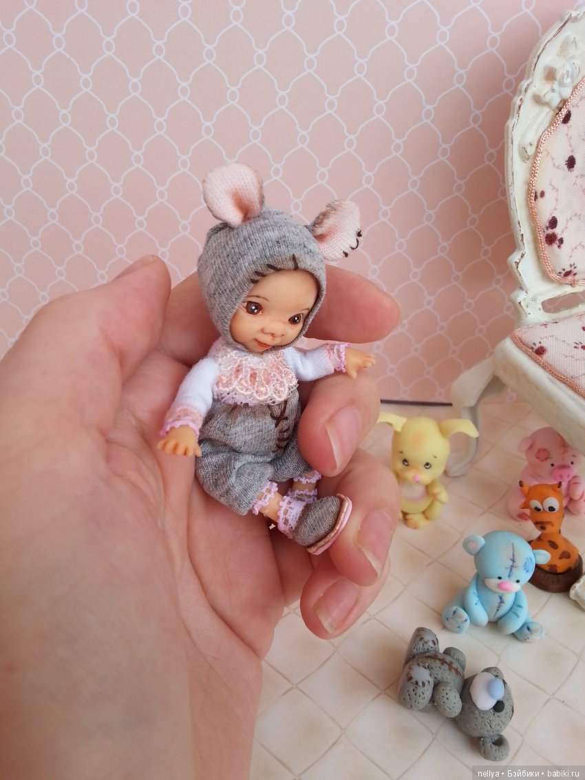 Мышультик — Авторские миниатюрные куклы: лепка (фото 7)