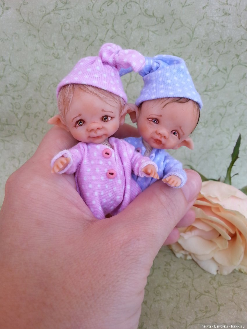 Малыши эльфики — Авторские миниатюрные куклы: лепка (фото 4)