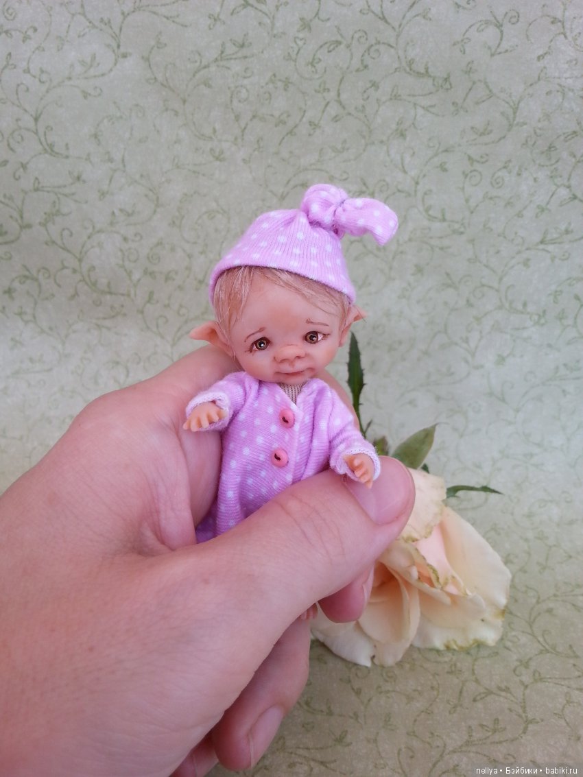 Малыши эльфики — Авторские миниатюрные куклы: лепка (фото 6)