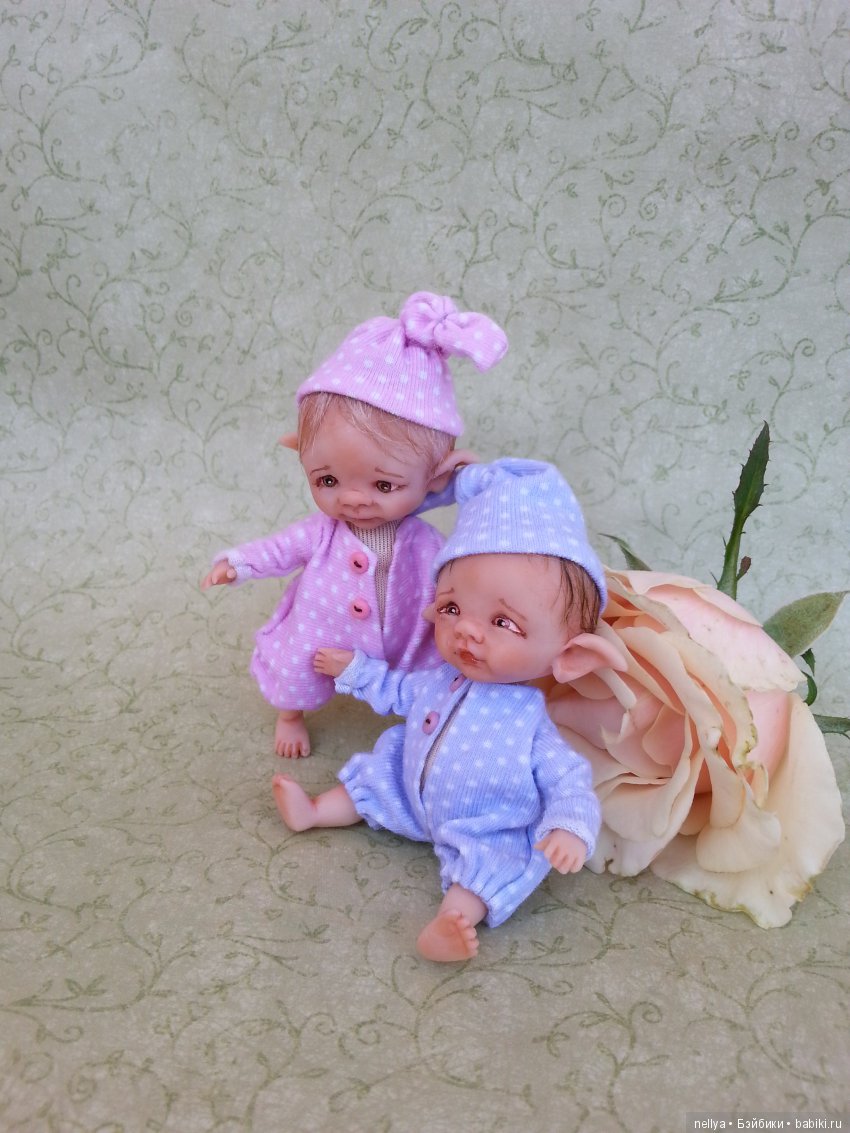 Малыши эльфики — Авторские миниатюрные куклы: лепка (фото 2)