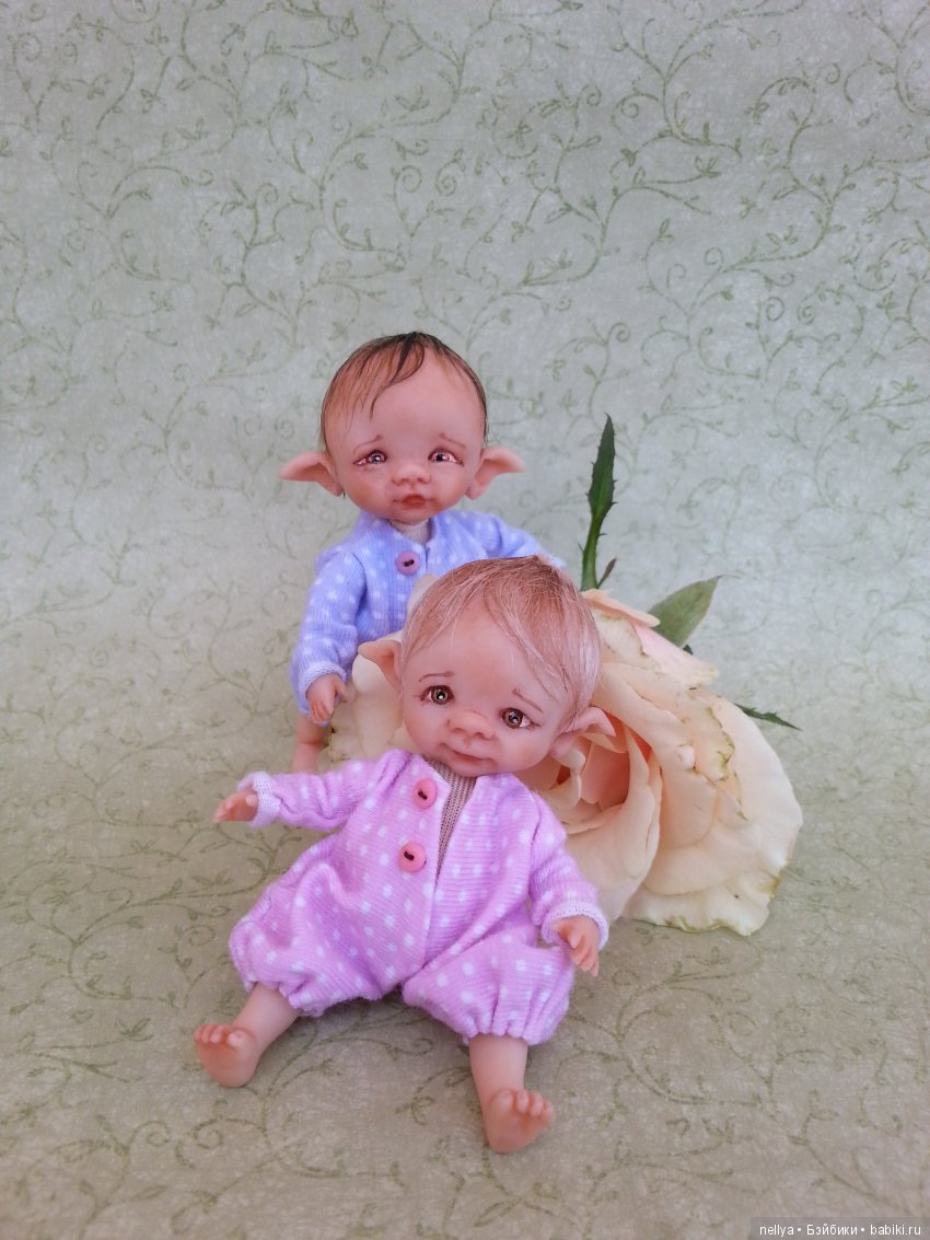 Малыши эльфики — Авторские миниатюрные куклы: лепка (фото 3)