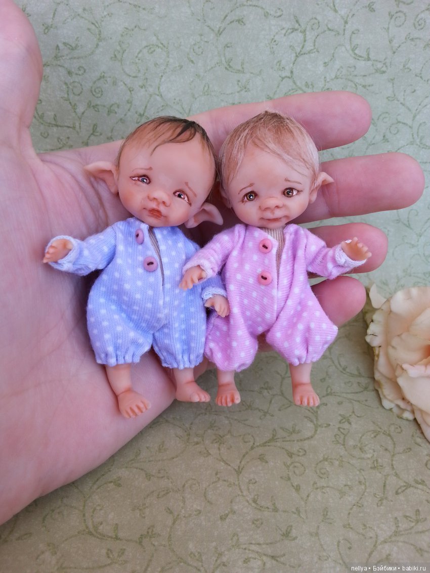 Малыши эльфики — Авторские миниатюрные куклы: лепка (фото 5)