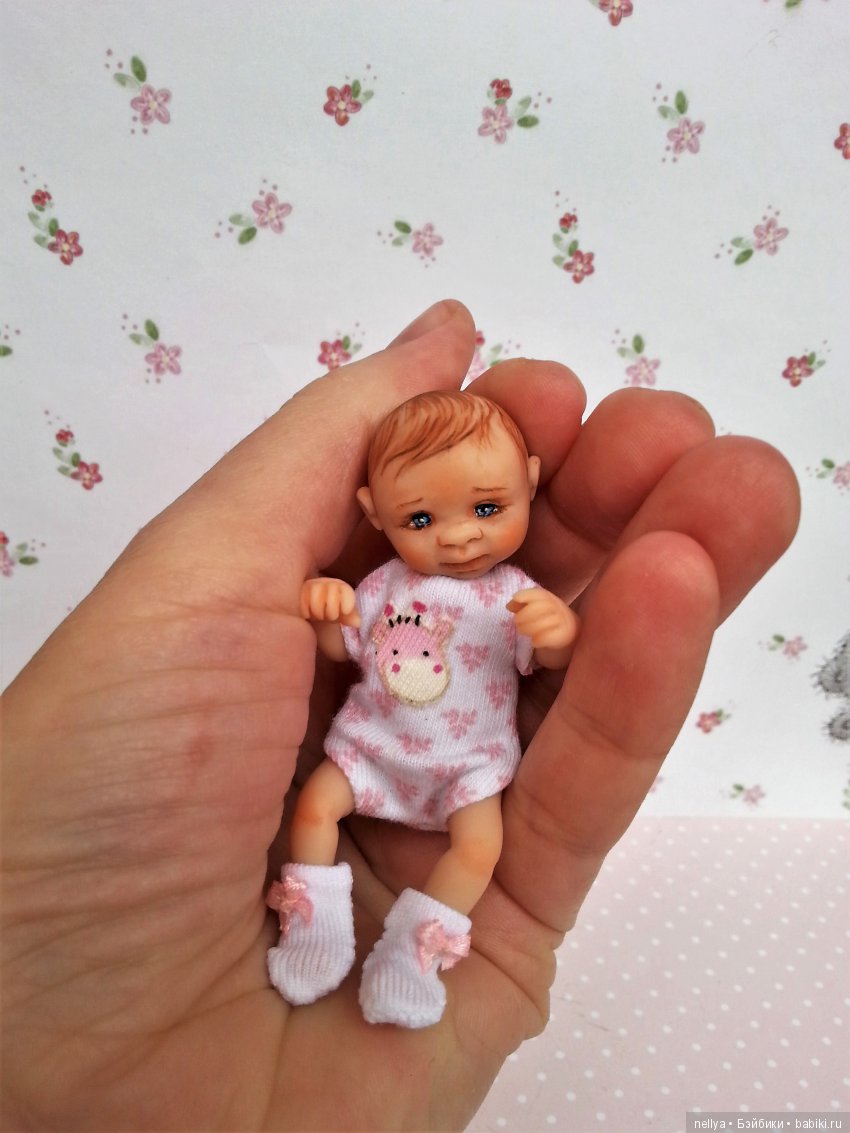 Новые кнопочки 7 см — Авторские миниатюрные куклы: лепка (фото 10)