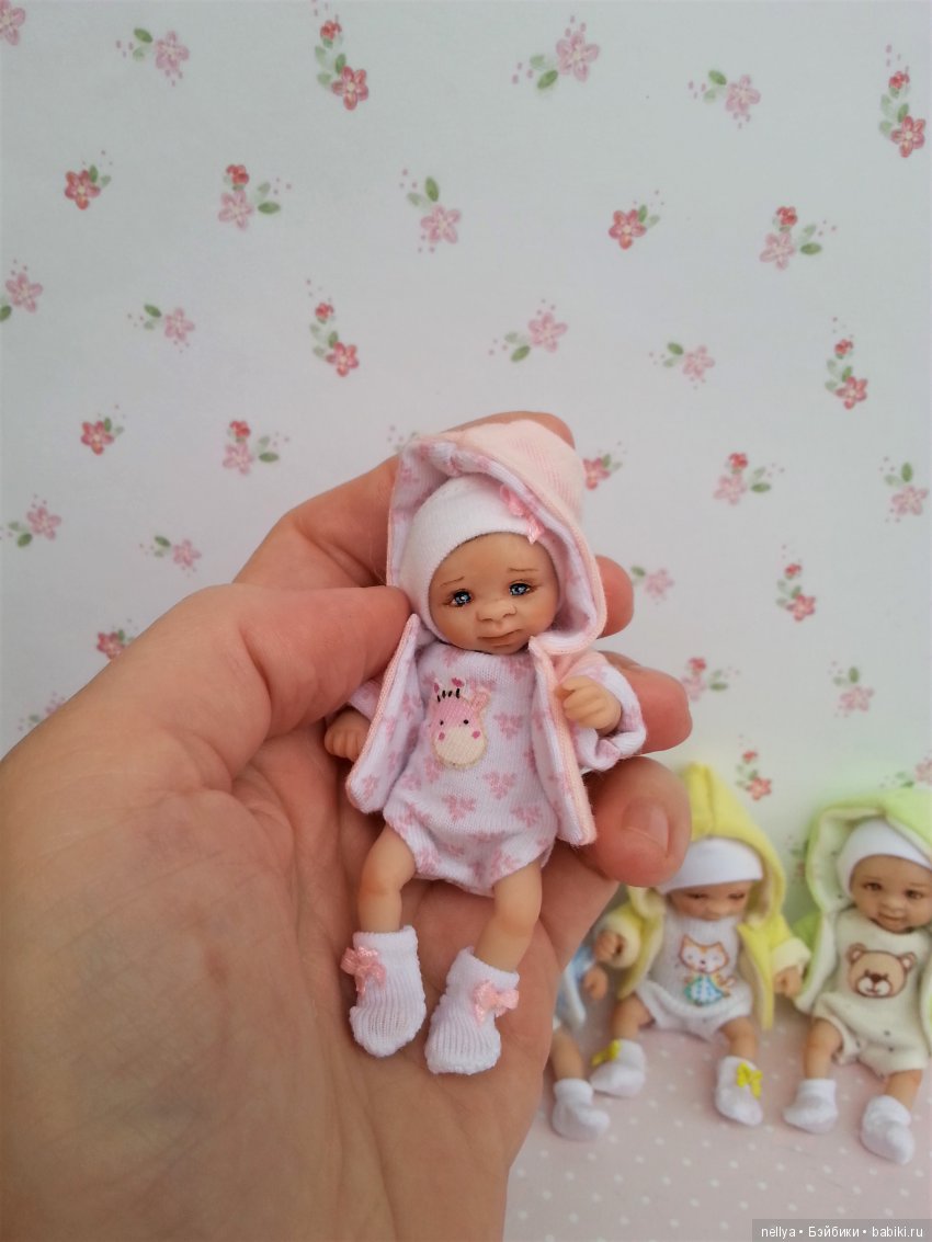 Новые кнопочки 7 см — Авторские миниатюрные куклы: лепка (фото 4)