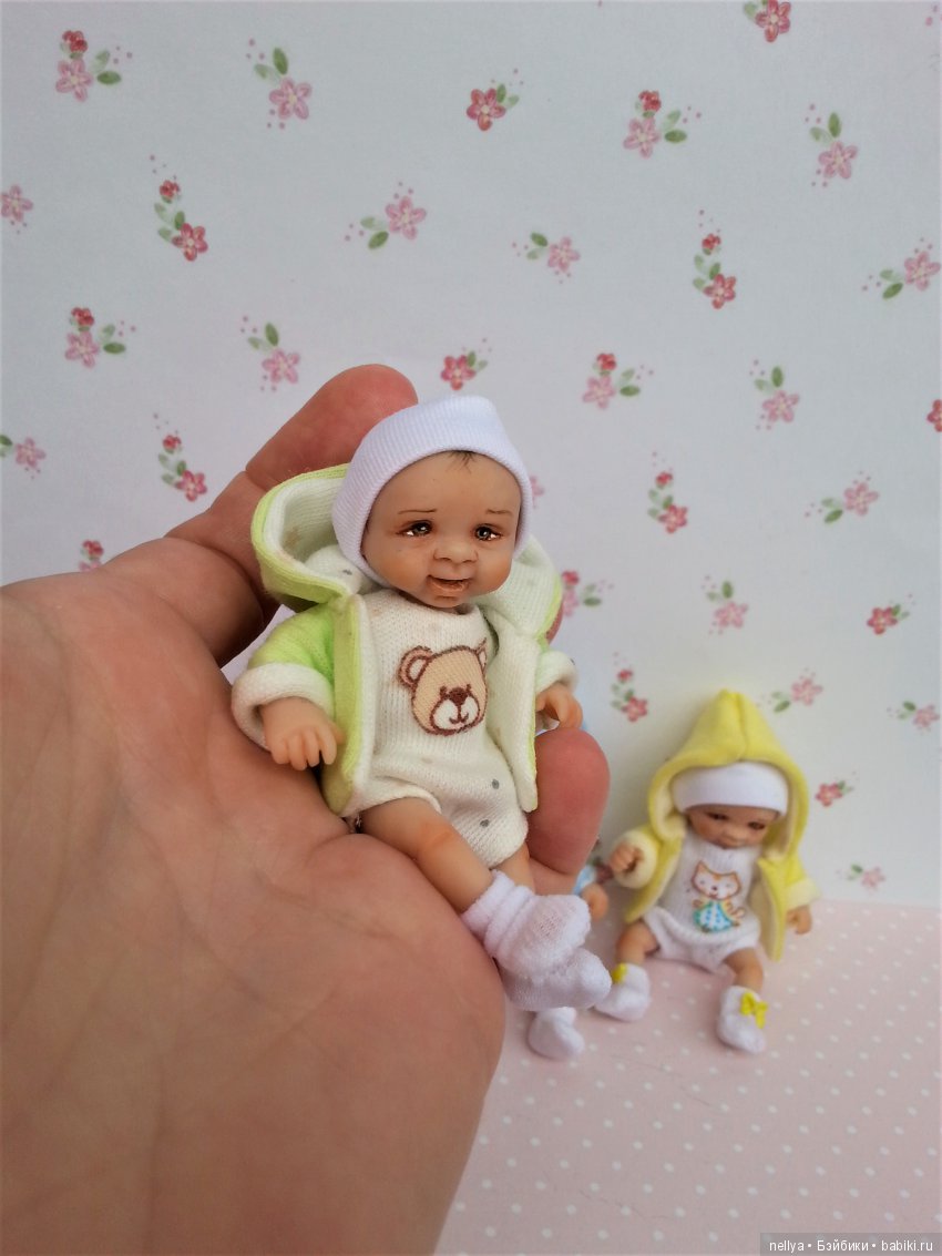 Новые кнопочки 7 см — Авторские миниатюрные куклы: лепка (фото 7)