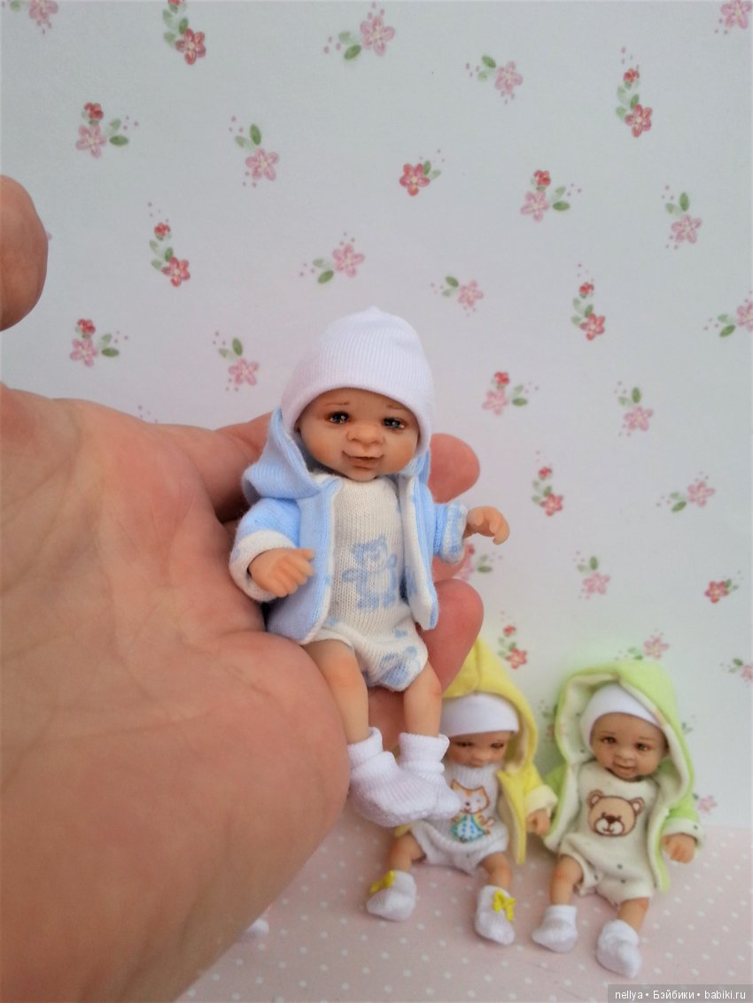 Новые кнопочки 7 см — Авторские миниатюрные куклы: лепка (фото 5)