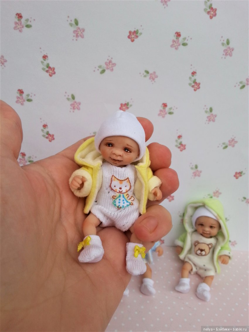 Новые кнопочки 7 см — Авторские миниатюрные куклы: лепка (фото 6)