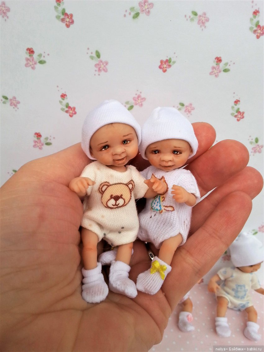 Новые кнопочки 7 см — Авторские миниатюрные куклы: лепка (фото 9)
