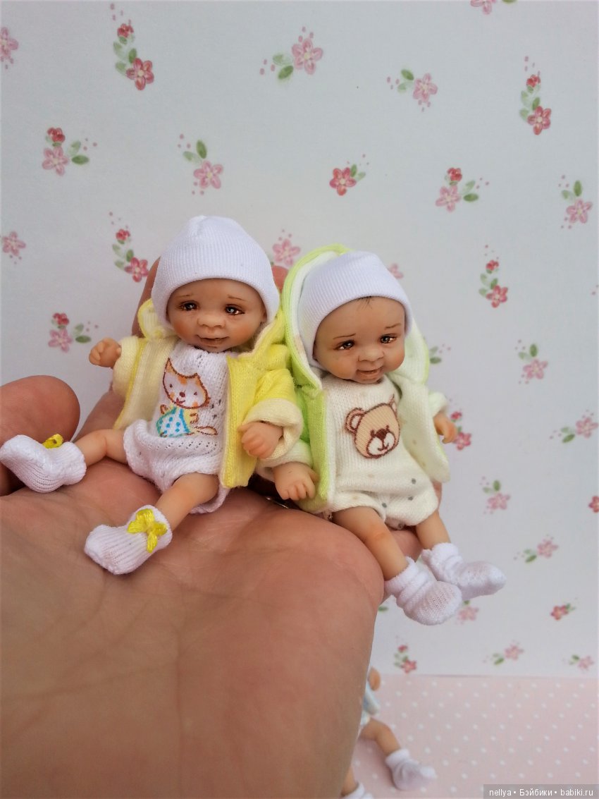 Новые кнопочки 7 см — Авторские миниатюрные куклы: лепка (фото 3)
