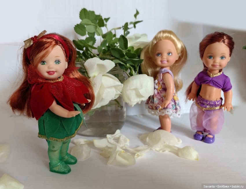 Куколки Келли и дикий белый шиповник