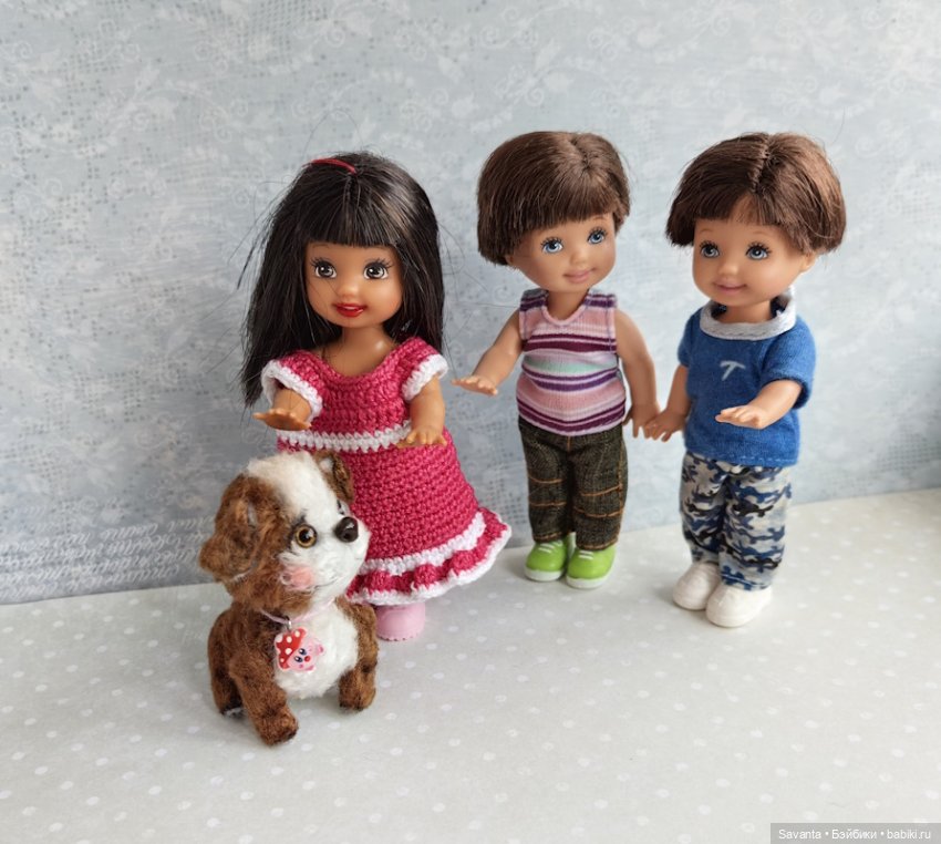 Куколки малышки Келли и собачка Клёпа