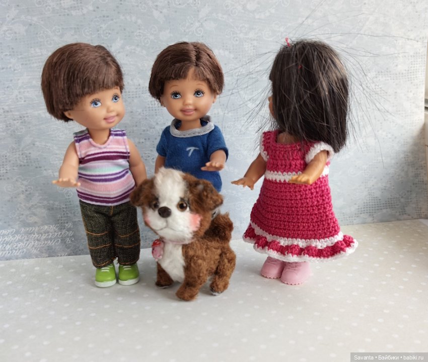 Куколки малышки Келли и собачка Клёпа