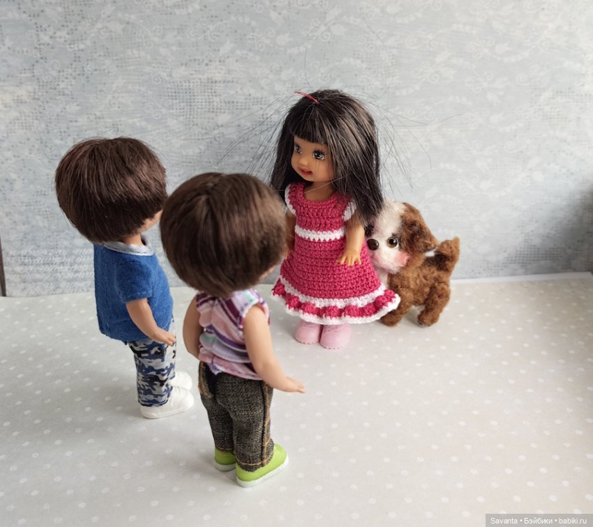 Куколки малышки Келли и собачка Клёпа