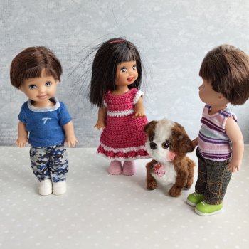 Куколки малышки Келли и собачка Клёпа