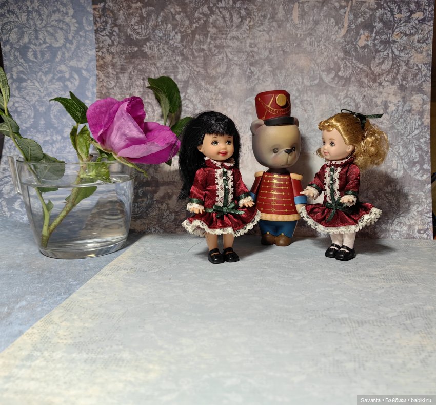 Куколки малышки Келли. Розочка Беляночка и Медведь