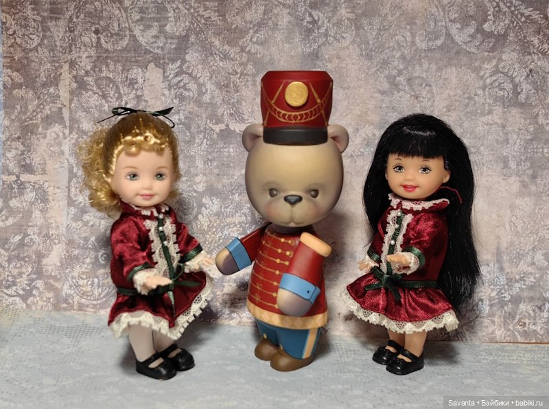 Куколки малышки Келли. Розочка Беляночка и Медведь