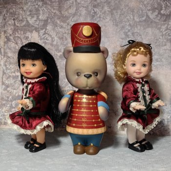 Куколки малышки Келли. Розочка Беляночка и Медведь.