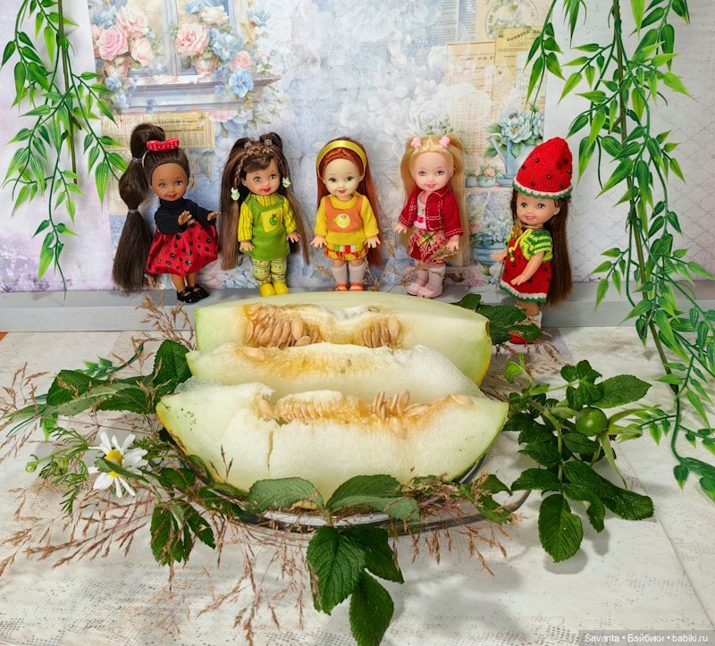 Куколки малышки Келли. По следам Яблочного Спаса. Фрукты.))) Много фруктов.)))