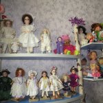 Моя коллекция антикварных кукол и новая полочка