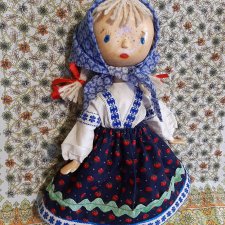 Моя новая работа - реплика винтажной куклы Синеглазки