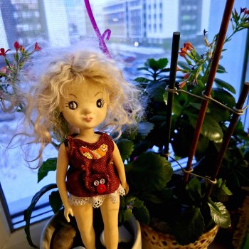 Весеннее рождение.Настена,куколка из дерева