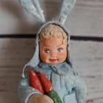 Ватная игрушка на ёлочку Мальчик зайчик