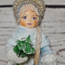 Ватная елочная игрушка