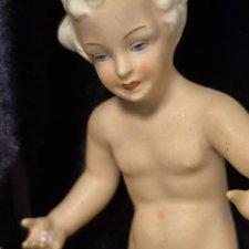 Путти с гусем", фарфор, роспись, Schaubach-Kunst, Wallendorf, Германия, 1926-1953 гг.