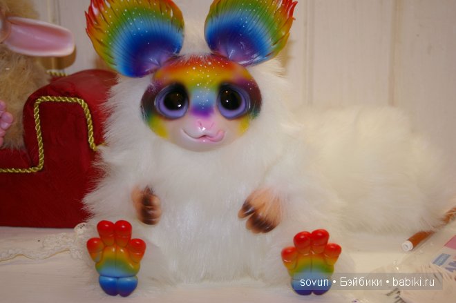 Новая порция мульфиков — Игрушки в смешанной технике (мех и глина): Арт (фото 7)