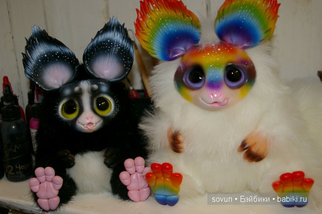 Новая порция мульфиков — Игрушки в смешанной технике (мех и глина): Арт (фото 9)