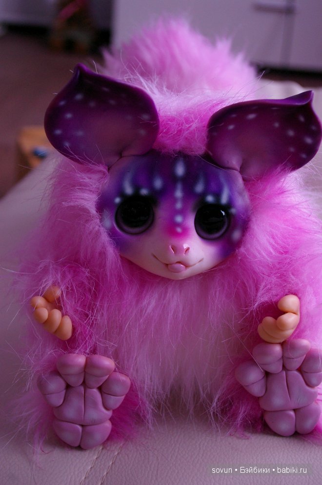 Новая порция мульфиков — Игрушки в смешанной технике (мех и глина): Арт